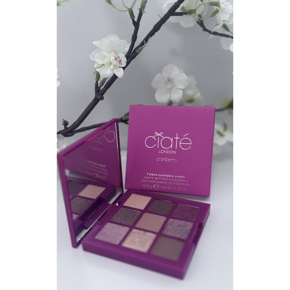 Ciate London Cranberry 9 Shade Eyeshadow Palette Matte Shimmer NIB